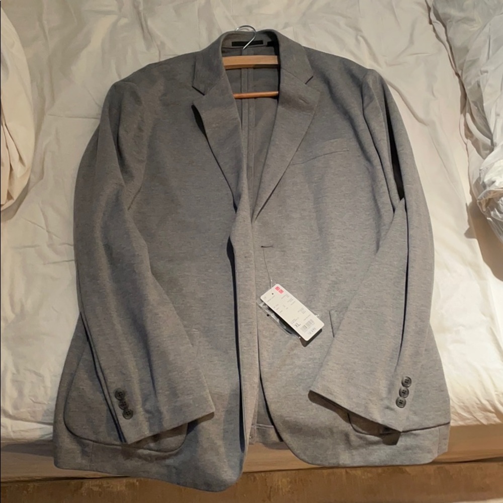 Uniqlo comfort jacket blazer in gray NWT! Size XL